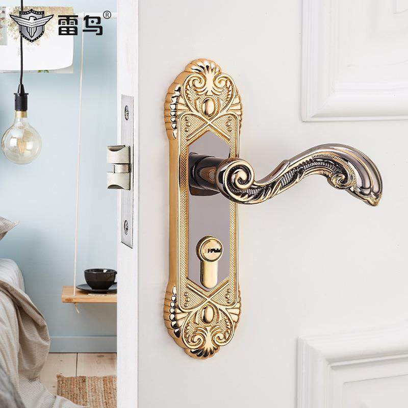 欧式门锁PUY室内木门古门间青仿古铜复古房门锁单舌卧室房锁套装