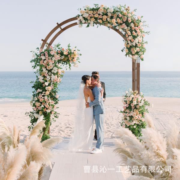户外庭院婚礼派对弧形爬藤拱门