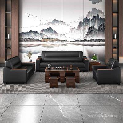 办公室沙发商代务接现简约单人三人位会套客待办公沙发茶无品牌/