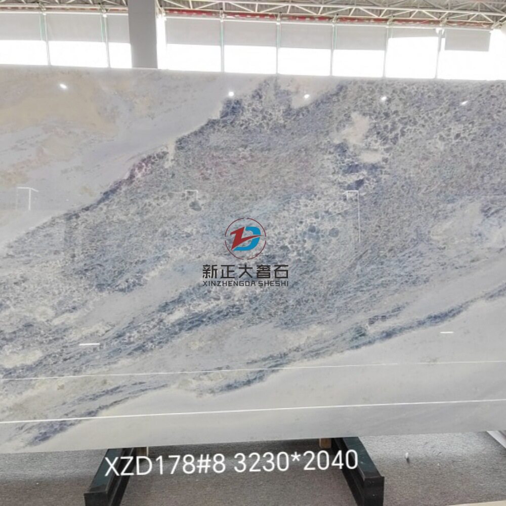 意大利进口蓝水晶透光大理石