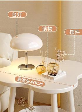 奶油动风茶几现代简约客厅小沙发边床几小型创意头移置物架小KCZ