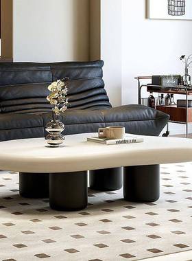 新朵款BHJ搭色云油茶几客厅现代简约奶风户型不规则异形客厅茶几