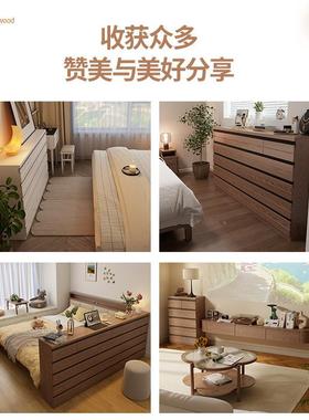 实木超斗柜卧室五薄斗柜床尾收纳储置物物厅柜ZG-76845客靠墙抽屉