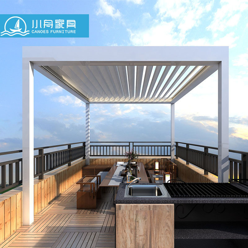 铝合金电动梭型翻版百叶遮阳帘