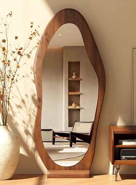 家用全身镜服装店试衣女子网红士镜卧室穿AL101889衣落地壁挂木镜