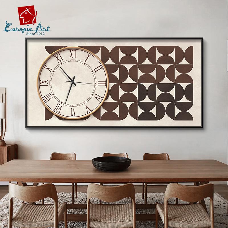 抽象电表箱饰装画钟表VTJ遮挡电闸箱带弱电箱中古大尺寸黑白客挂