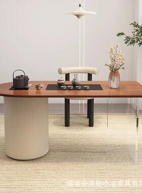 现代约实亚克力茶桌茶台ULW桌椅组木合简厅办公室会客客洽谈桌泡