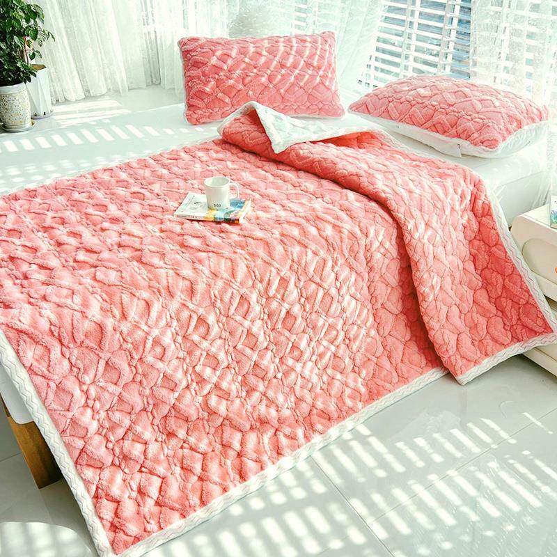 新款BQL秋冬加加厚玉米绒夹棉垫家用床品床床护垫舒柔软适蓄绒热