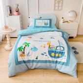 A类子全棉斜纹40s幼儿园被三件套儿童褥园六被84313七件套宝宝入