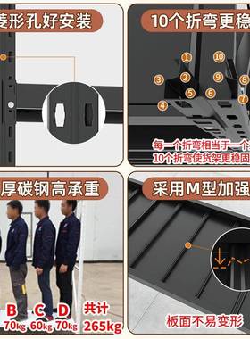 属DWH?峰阳黑色架衣落架家用卧室出租房货金开放式地洞洞板挂衣架