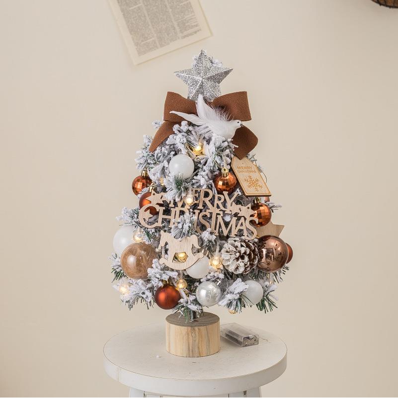 Ch树ristmastre带Z2201灯圣诞桌圣面树小型套餐诞树圣诞节装饰品