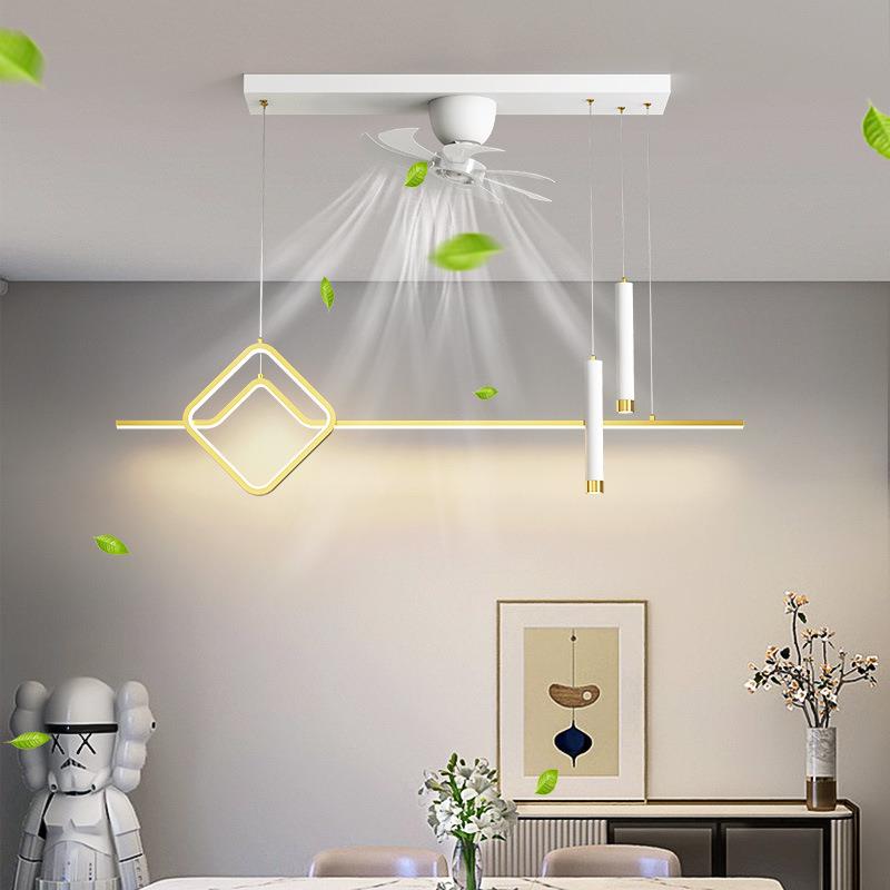 头led摇头风扇灯客主厅灯吸顶灯餐厅一电体吊扇灯家用三LG917卧室