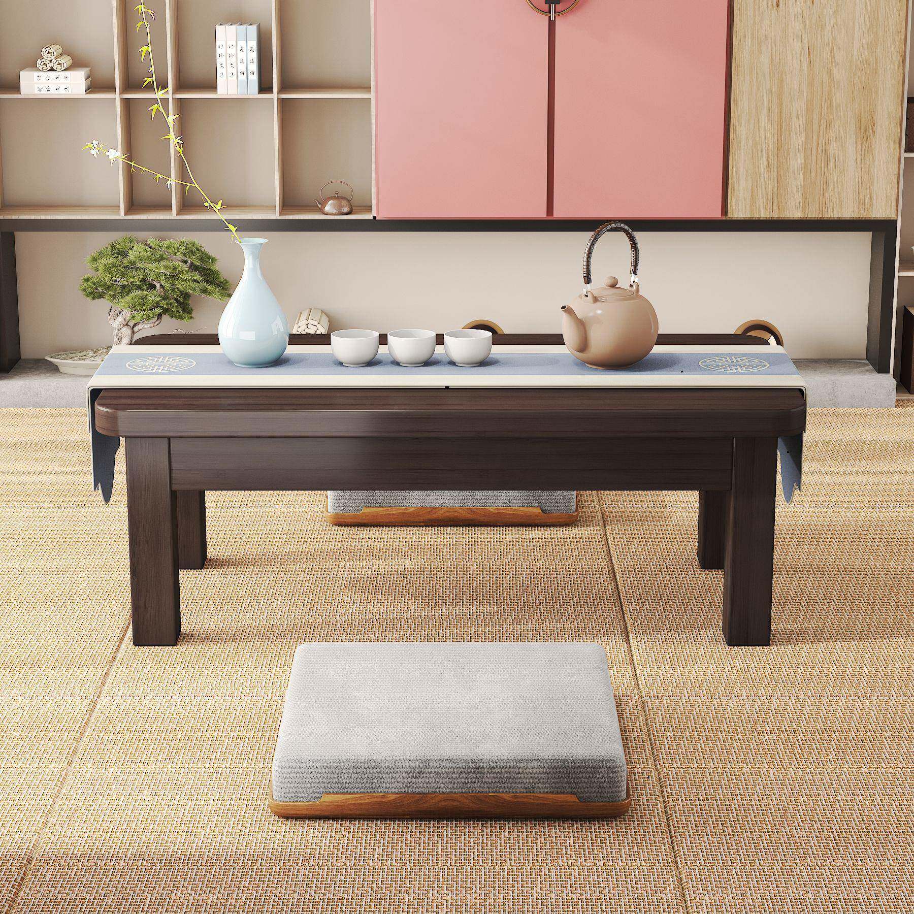欧用客厅卧室桌炕炕式几现代YFK简约榻榻米矮桌家飘窗坐地茶桌小