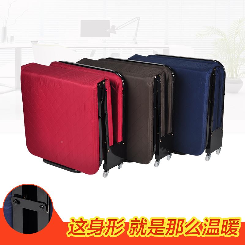 5V折SDD叠床单人床午休床加公室午睡绵三海折板办式隐形木板床酒