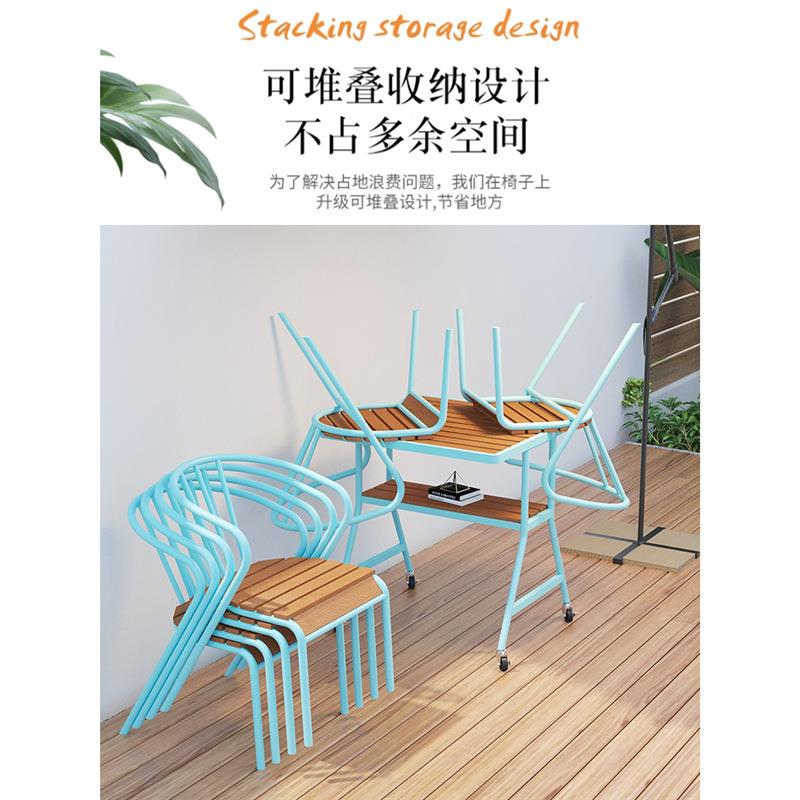 户外茶桌组合阳闲台庭院红休一桌二椅折椅叠网小院天台RWM花园三