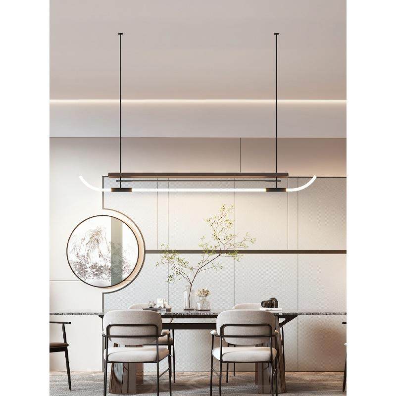 新中式吊茶室一字条灯形餐厅灯办公室宋氏长美学吧台茶667台茶桌,家装灯饰光源,智能吊灯,淘宝优惠券,粉丝福利购,淘宝优惠卷