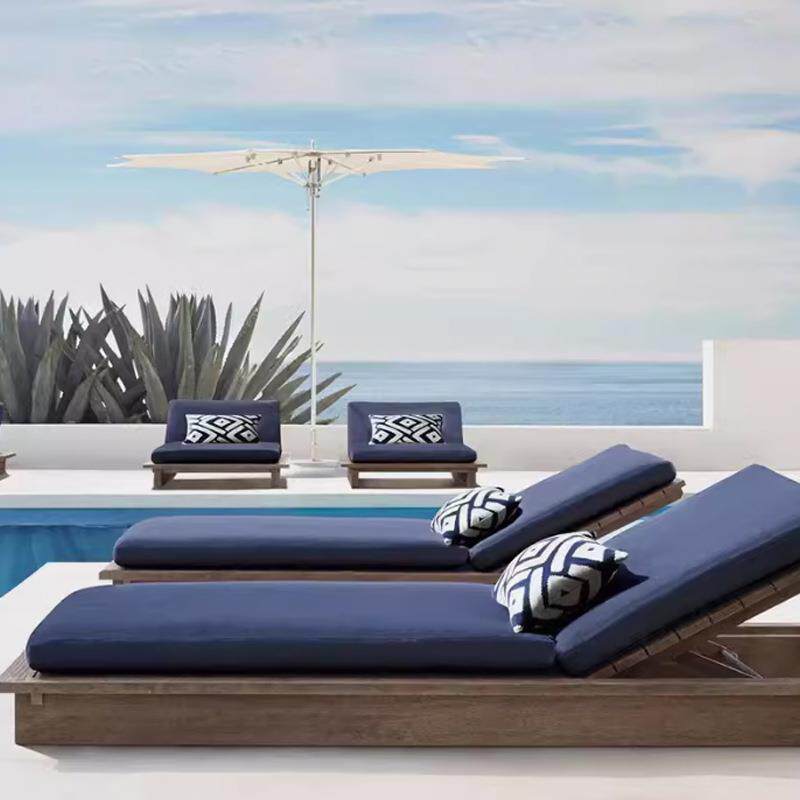 户外实木闲发墅露台柚木沙发室外庭院VEC休沙别发空中沙花园户外