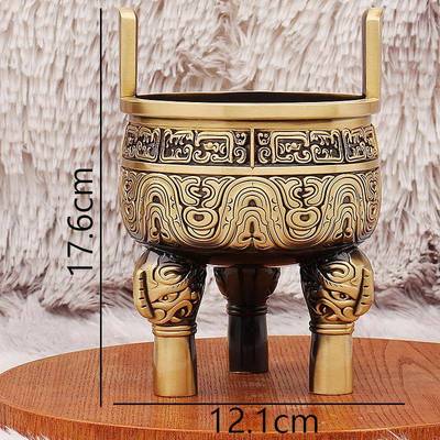 铜摆件仿克古千秋鼎家属居铺HLL开业装饰宗庙老物件三店足鼎金工