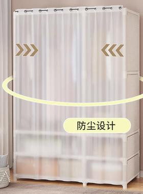 简易挂衣家用卧室OZK结实耐用布衣柜柜出租房衣储物多功能衣橱收