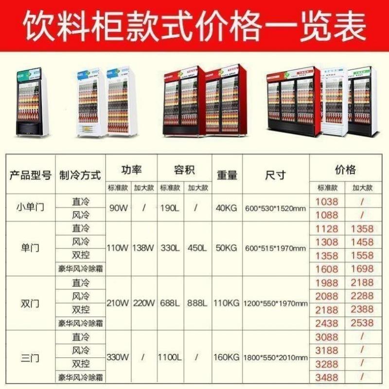展示柜冷EQ7zf7Rr藏市冰柜商用立冰箱超开门式啤酒饮料柜保鲜柜节