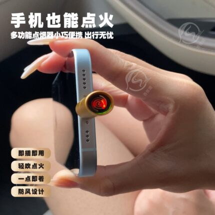 新款迷你点烟器手机电子点火器吹气点火户外便携式防风新型打火机