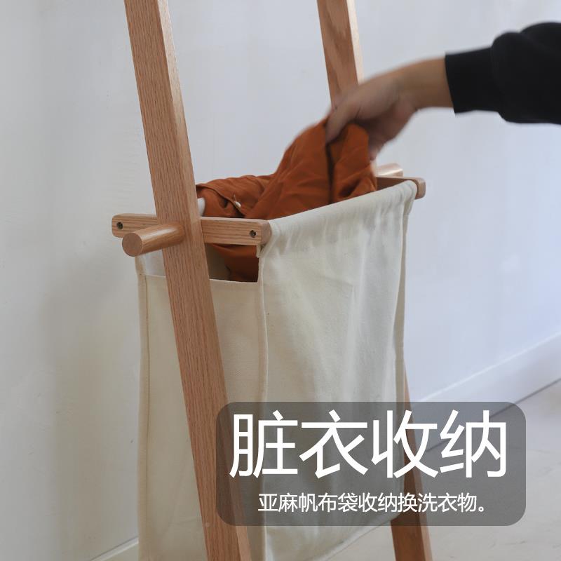 NVH天台华莲梯实木架挂室衣卧室子毛巾架衣架浴楼梯衣帽架隔夜放