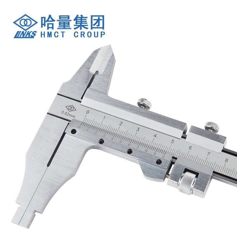 哈NFD量(钢LINmKS)卡游标卡尺0-150-200m不锈精度0.01工业级油标