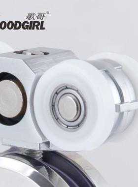 卫生间移门滑轮玻璃玻门吊轮浴IQX室夹移门吊夹无拉框璃推门门滑