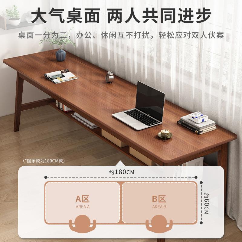 中画LH式书法桌书桌家用实木腿古书风毛笔字案台双人房书桌工长作