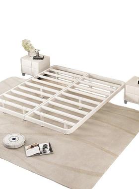 悬浮8977床架家用铁艺床双人床无加床头排钢骨架不锈床厚铁宿舍单