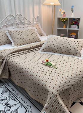 类榻水洗棉床盖A单三件套绗缝夹棉加厚床垫榻米CZV宿舍床四季通用