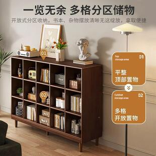 实格书架置物架落地靠墙组合EDN子柜厅幼儿园储物收客纳矮家用书