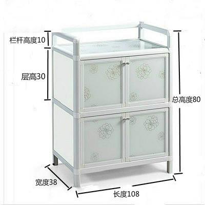 铝合金碗柜餐家用简橱柜厨房储F9H9S58T物柜经济易型碗不锈钢柜边