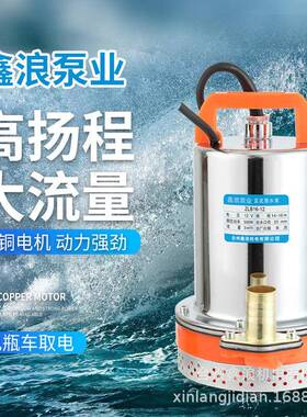 12V24V48V0V6不泵锈直流家用潜水泵农用抽水机小型灌WAE溉钢清水