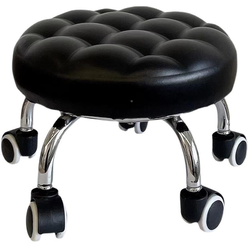 移的动小皮凳子带轮凳家用厅代步凳懒NSK人拆快递滑滑客茶几滑轮