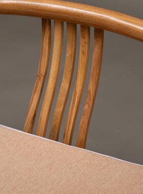 榻榻米圈椅新中榆式圈禅椅白实胚木椅子老木盘腿打坐椅主人椅OTX