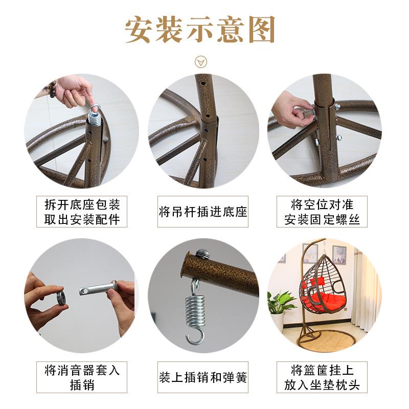 吊篮藤椅双人阳台掉椅网经济型吊MEY兰子室内红秋千单人摇吊篮椅