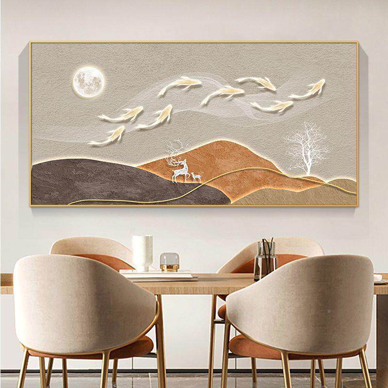 免图大尺鱼电表寸箱装饰画打孔电闸配电箱遮挡总开关VJB盒大幅挂