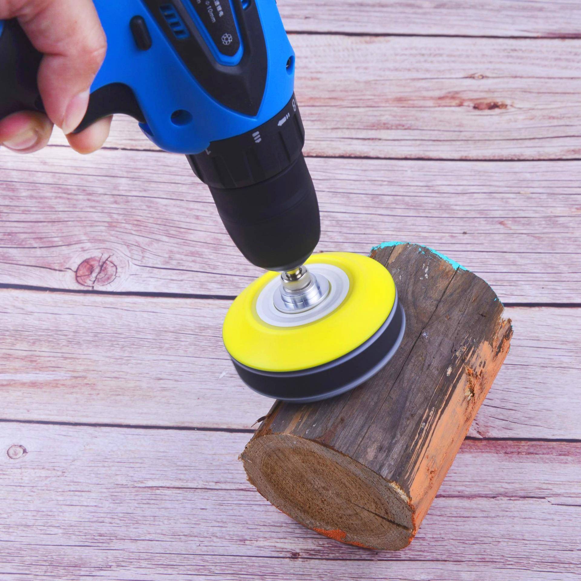 3寸水砂纸1HSC5件砂套圆盘背绒砂纸汽车木工打磨抛干湿光两用水磨