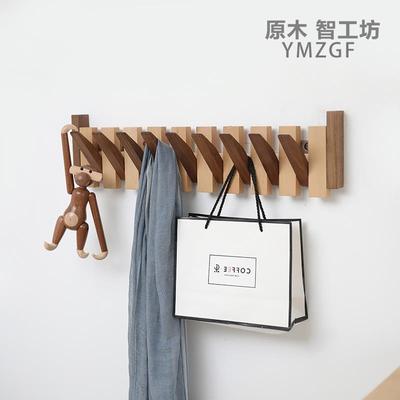 2I原木智工坊木衣IS钩胡钢琴挂键衣帽架条黑桃榉木实木客厅玄关门