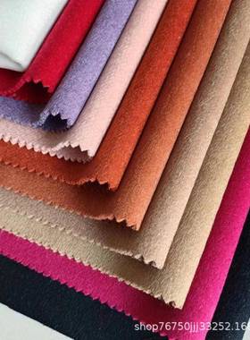 蚕丝羊季绒双绒面大衣70316呢毛真丝羊双面面料秋冬羊外套布料厂