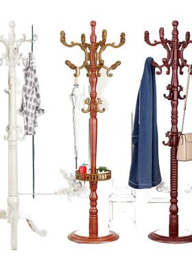 实木衣KWZ帽架能落地卧室家用客厅功挂衣包架服架子欧多式立式