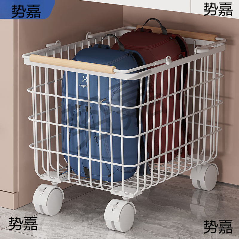 桌下书包置物架放置架子篮筐可移动大容量收纳箱带滑轮底宿舍包邮