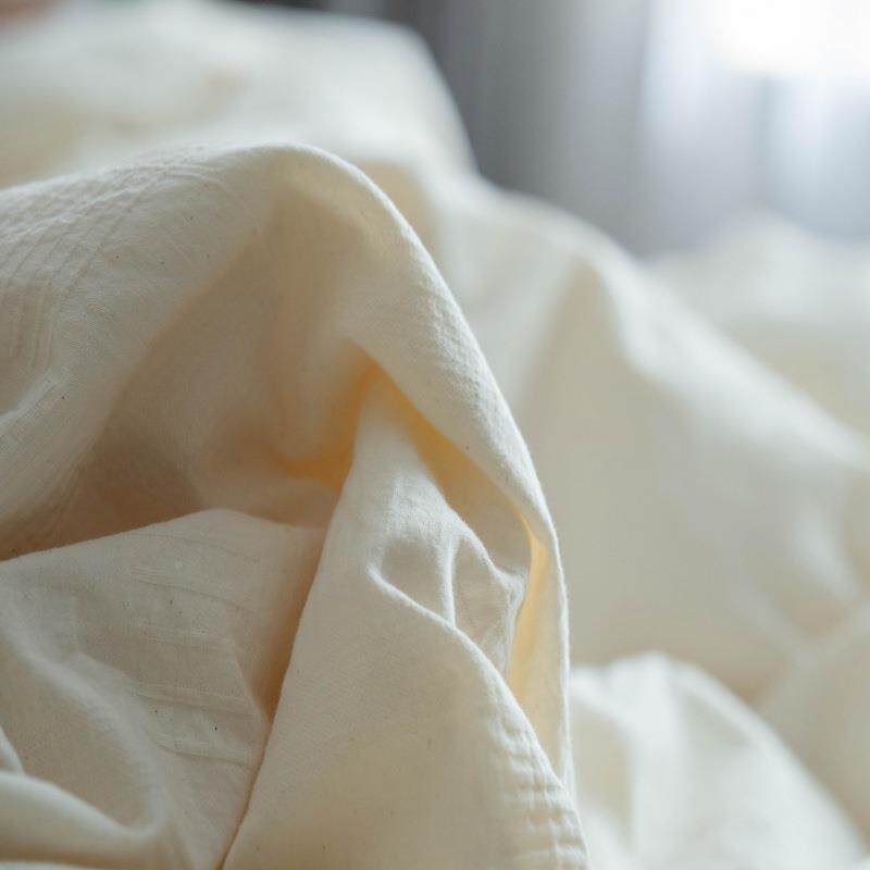 A日件式水洗全棉四套民宿酒店优质被套床裸类睡单纯白色床上LZA用