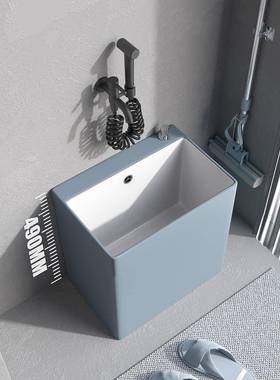 c灰色拖把池阳台洗布池落地式s家用F76765M6水拖槽陶瓷T卫生间水