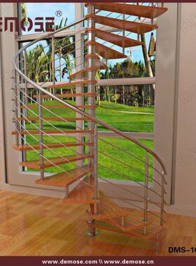 黑扶手色IPH白色旋可转楼梯固靠牢旋转式无水泥基础架梁梯现代简