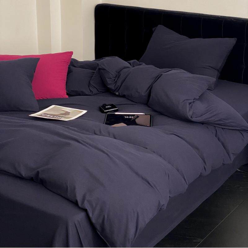 纯生针织QK棉素色床笠棉单品全纯棉色单件床罩床单被套学宿舍床铺