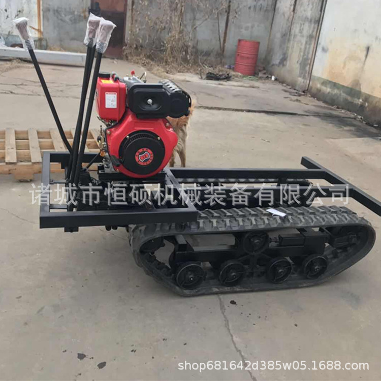 橡胶履带底盘雪地防滑车 履带式电动遥控升降平台 橡胶履带升降车