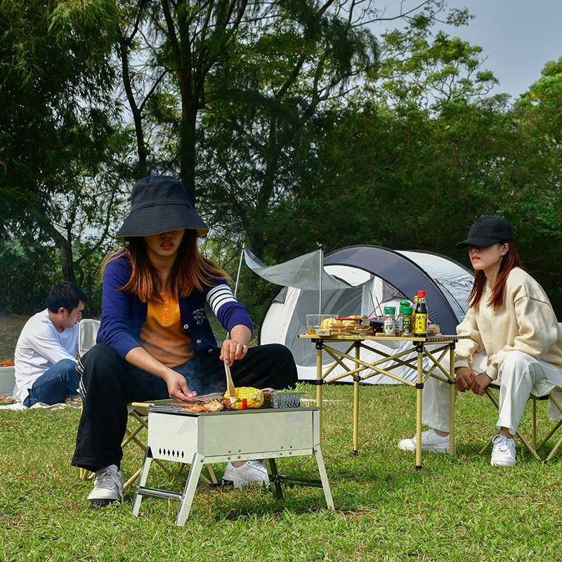 bbq烧工具家无烟木KL1010和炭烤烧烤炉迷你烧5烤架人用以上不锈钢