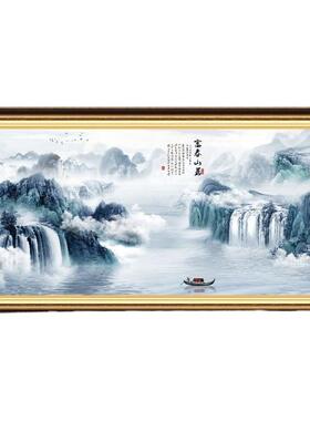 富春山居画图十字绣67TK5SaB线绣办公室客厅大室幅山水卧风景手工